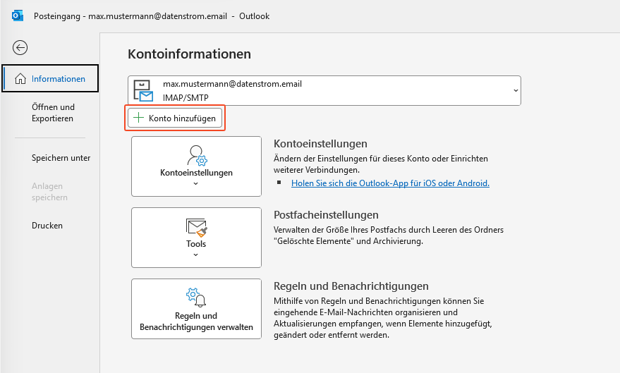 Screenshot Outlook Classic 2