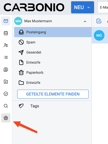 FAQ Screenshot Wie lege ich eine Signatur an? 1